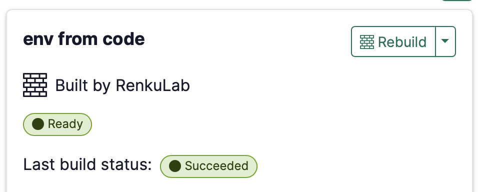 Built Envs Status